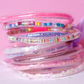 BRACELET - HOT PINK GLITTER ELASTIC