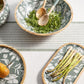 JASMINE OVAL SERVING TRAY - FOREST