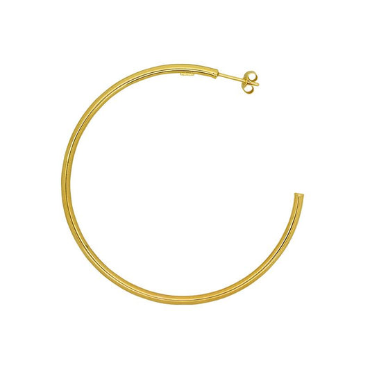 9YG & SS BONDED PLAIN LARGE HOOP