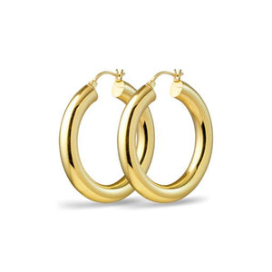 SS / GP TUBE HOOP EARRINGS