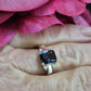 9YG LONDON BLUE TOPAZ & DIAMOND RING