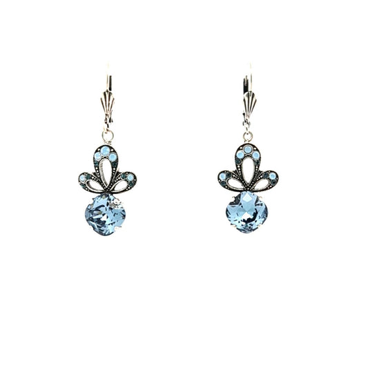 AU BOUT DES REVES BLUE DROP EARRINGS