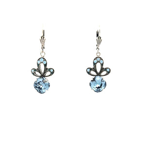 AU BOUT DES REVES BLUE DROP EARRINGS