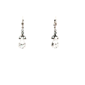 AU BOUT DES REVES CLEAR PEAR DROP EARRINGS