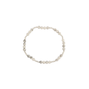 WHITE HOWLITE ROUND 4MM BRACELET