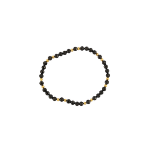 BLACK SPINEL 4MM GEM BRACELET