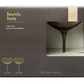 THE LOU COUPE GLASS - SET OF TWO - SMOKE