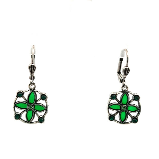 AU BOUT DES REVES GREEN DROP EARRINGS