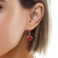 AU BOUT DES REVES ORANGE/RED DROP EARRINGS