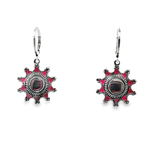 AU BOUT DES REVES RED DROP EARRINGS