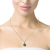 AU BOUT DES REVES GREEN FLOWER NECKLACE
