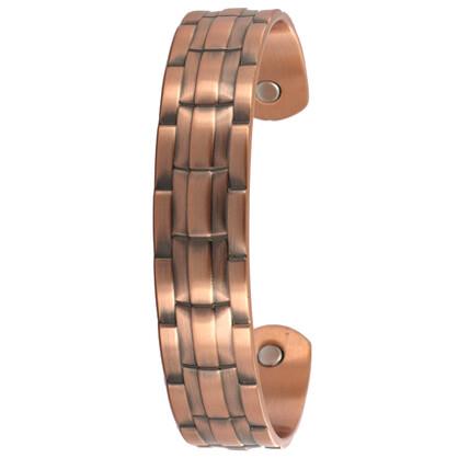 COPPER BANGLE - RIBBED BAND