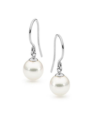 STERLING SILVER FRESHWATER SHEPPHERD HOOK EARRINGS
