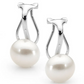 STERLING SILVER WHITE FRESHWATER CLIP ON EARRINGS