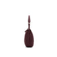 BURGANDY SUEDETTE TOP HANDLE HANDBAG