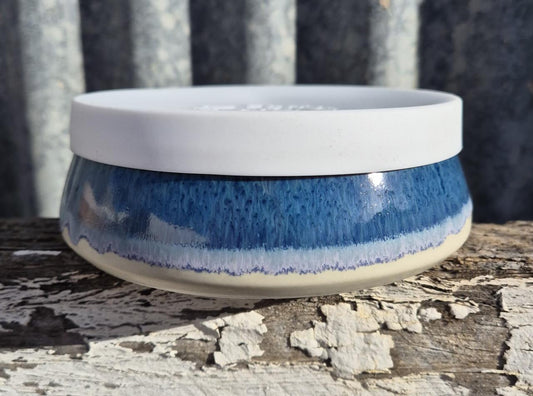 CERAMIC BOWL WITH LID - SMALL - OCEAN JASPER