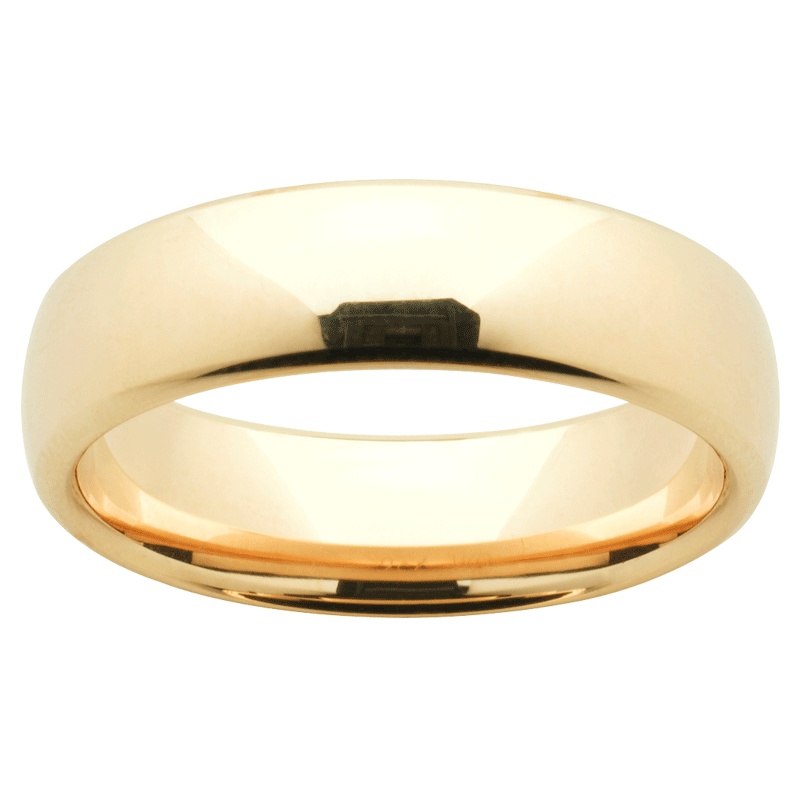 18CT YELLOW GOLD PLAIN WEDDING BAND - R
