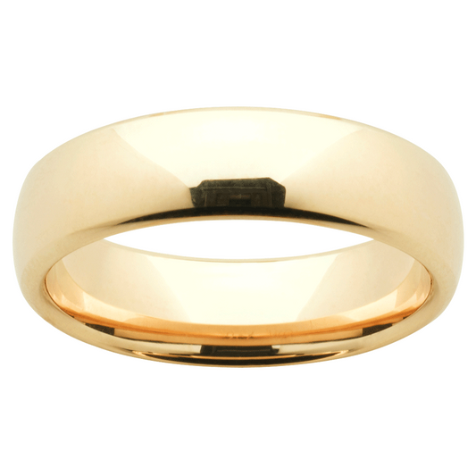 18CT YELLOW GOLD PLAIN WEDDING BAND - R