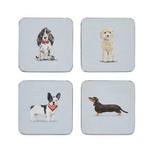 CURIOUS DOGS - SET OF 4 COASTERS
