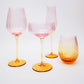WINE GLASS - PINK & YELLOW