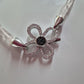 STERLING SILVER GLASS AND FRESHWATER BEAD NECKLACE