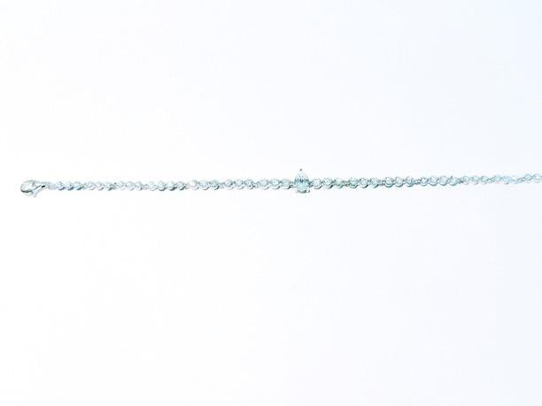 STERLING SILVER CUBIC ZIRCONIA TENNIS BRACELET