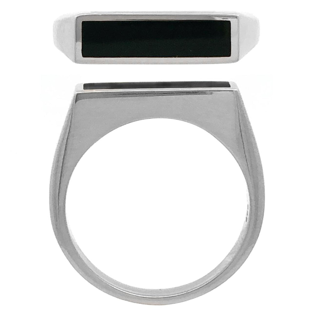 STERLING SILVER AND BLACK ONYX RING