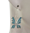 STERLING SILVER AND TURQUOISE BUTTERFLY EARRINGS