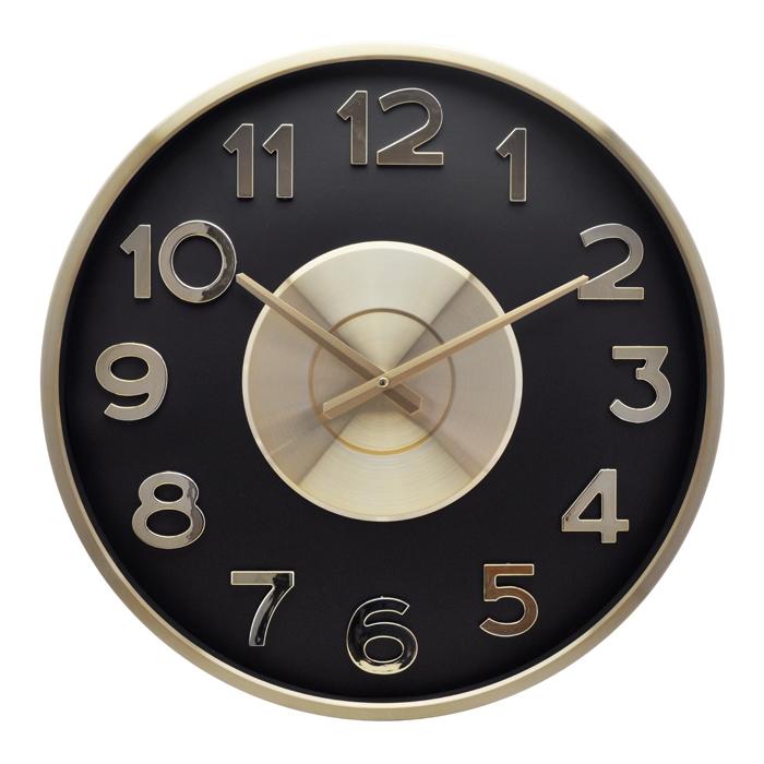 BLACK AND GOLD CLOCK