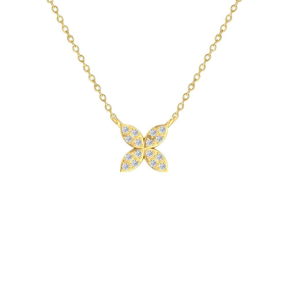 9CT YELLOW GOLD DIAMOND SET PENDANT