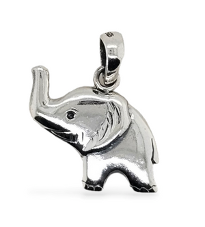 STERLING SILVER HAPPY ELEPHANT PENDANT