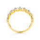 9CT YELLOW GOLD DIAMOND SET DRESS RING
