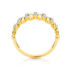 9CT YELLOW GOLD DIAMOND SET DRESS RING