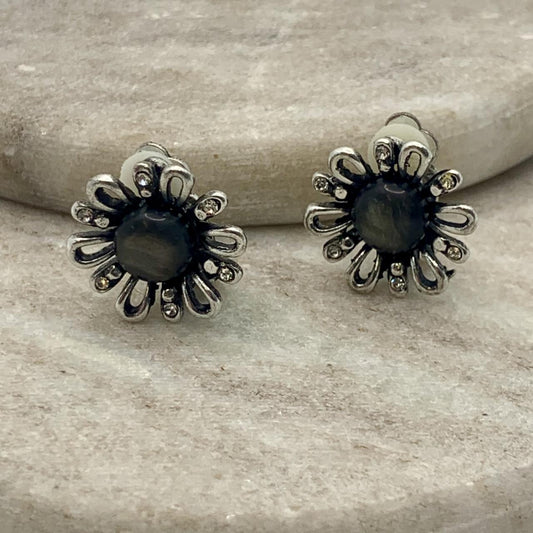 GALAXY DAISY CLIP ON EARRINGS