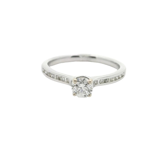 18CT WHITE GOLD DIAMOND ENGAGEMENT RING