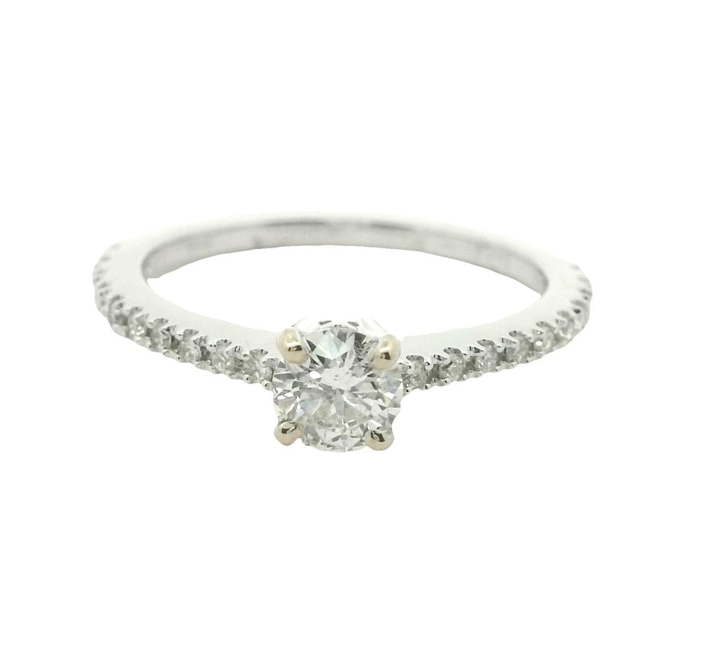 18CT WHITE GOLD DIAMOND ENGAGEMENT RING
