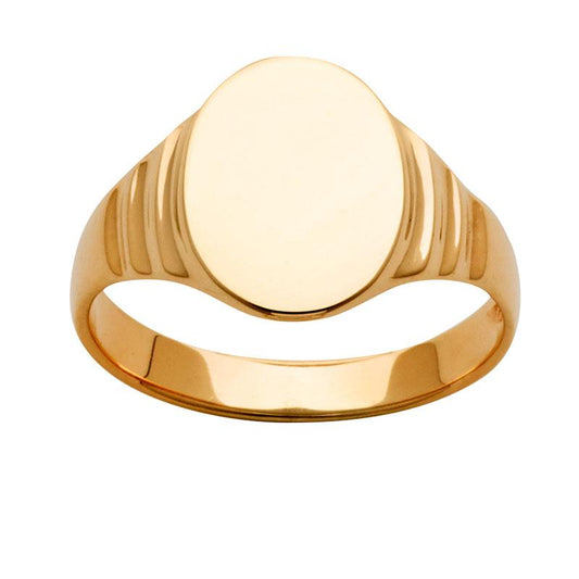 9CT YELLOW GOLD MENS SIGNET RING