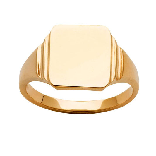 9CT YELLOW GOLD SIGNET RING