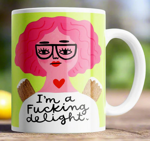 I AM A F....... DELIGHT GRUMPY ANGEL MUG