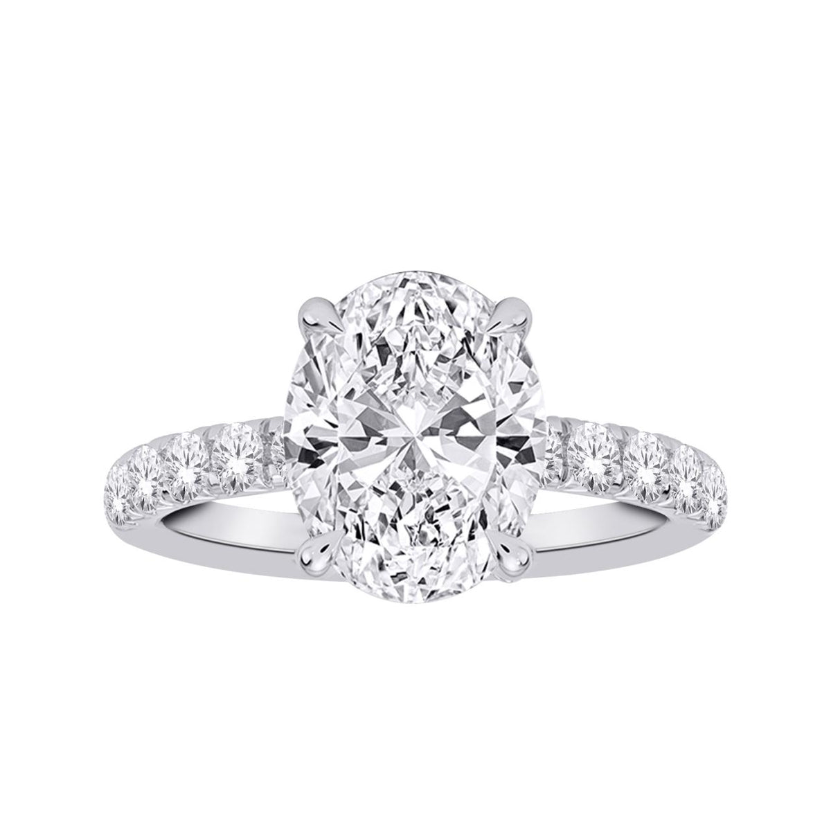 10CT WHITE GOLD DIAMOND ENGAGEMENT RING - 1.25CT