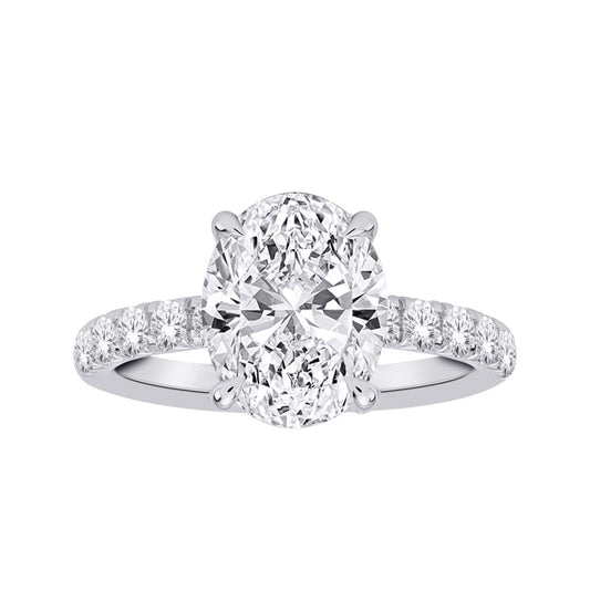 10CT WHITE GOLD DIAMOND ENGAGEMENT RING - 1.25CT