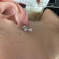 10CT WTHIE GOLD DIAMOND EARRINGS - .75CT