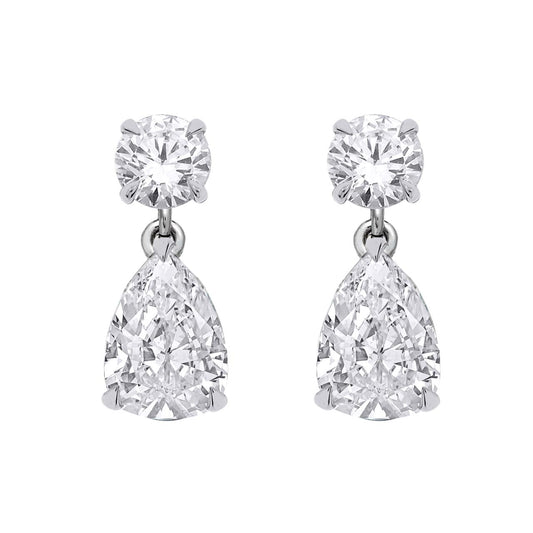 10CT WTHIE GOLD DIAMOND EARRINGS - .75CT