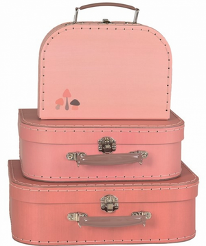 SET OF 3 KIDS FUN STORAGE SUITCASES