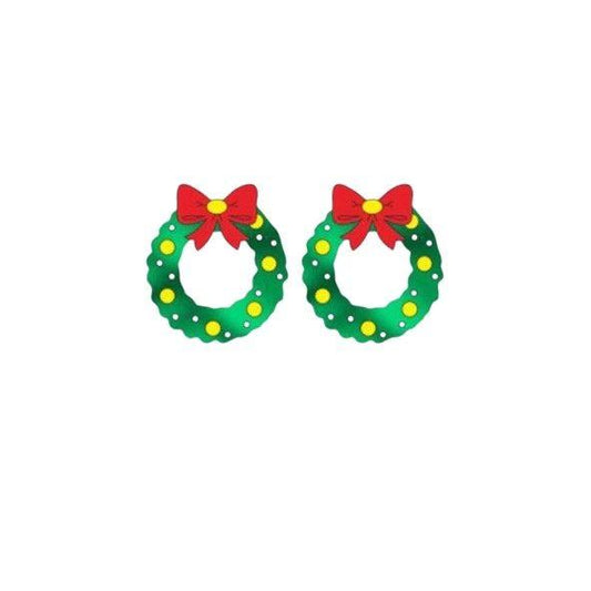 CHRISTMAS WREATH EARRINGS