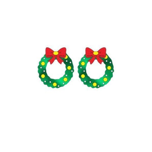CHRISTMAS WREATH EARRINGS