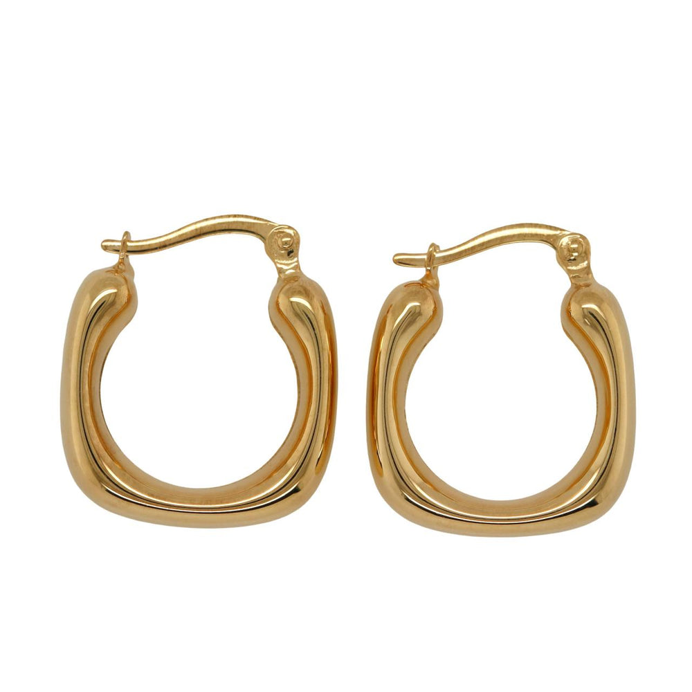 9CT GOLD SILVER FILLED HOOPS