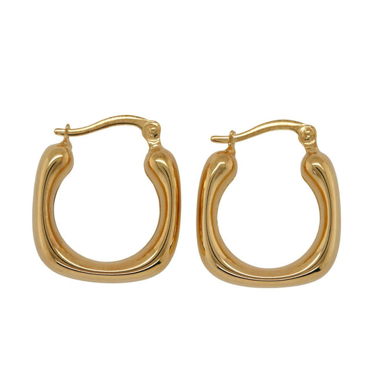9CT GOLD SILVER FILLED HOOPS