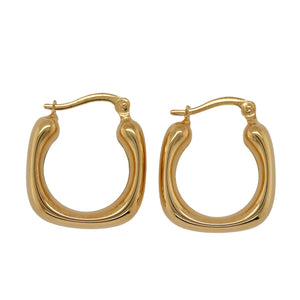 9CT GOLD SILVER FILLED HOOPS