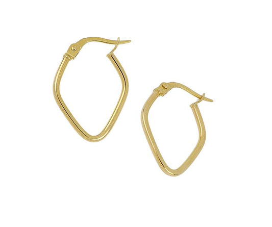 9CT GOLD AND SILVER KITE HOOPS